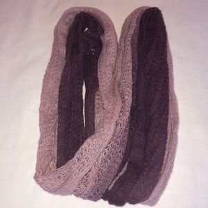 Pink/purple ombré infinity scarf
